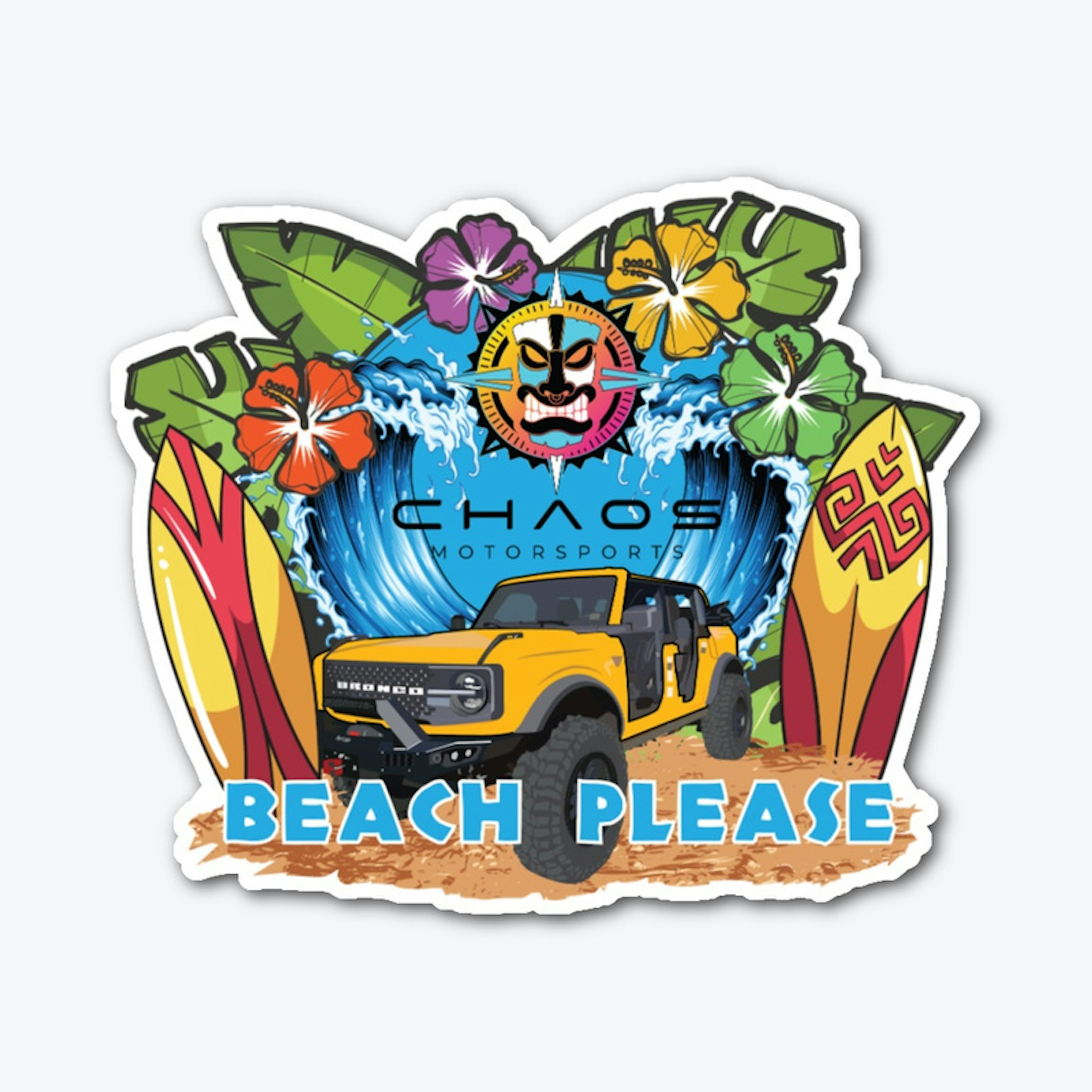 Beach Please - Chaos Motorsports Tiki